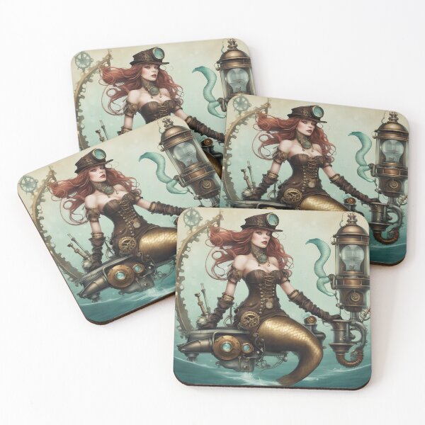Item preview, Steampunk mermaid designed and sold by Maths-4-Nerds.