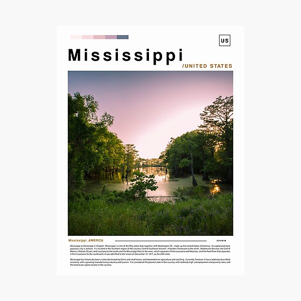 Item preview, Mississippi Poster Landscape designed and sold by paulrommer.