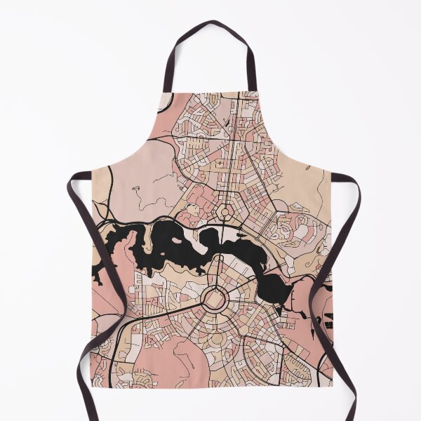 Item preview, Canberra Map Pattern in Soft Pink Pastels designed and sold by PatternMaps.