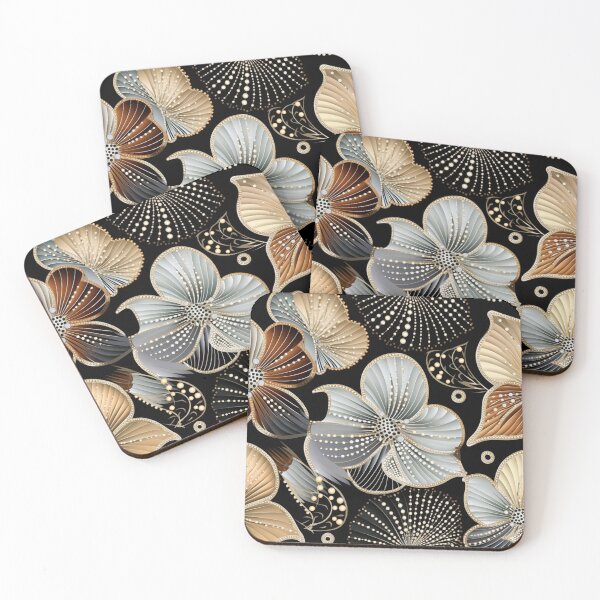 Artikelvorschau, Buntes Fantasiemuster weiß gold kupfer Ornamente metallic entworfen und verkauft von G-M-Designs.