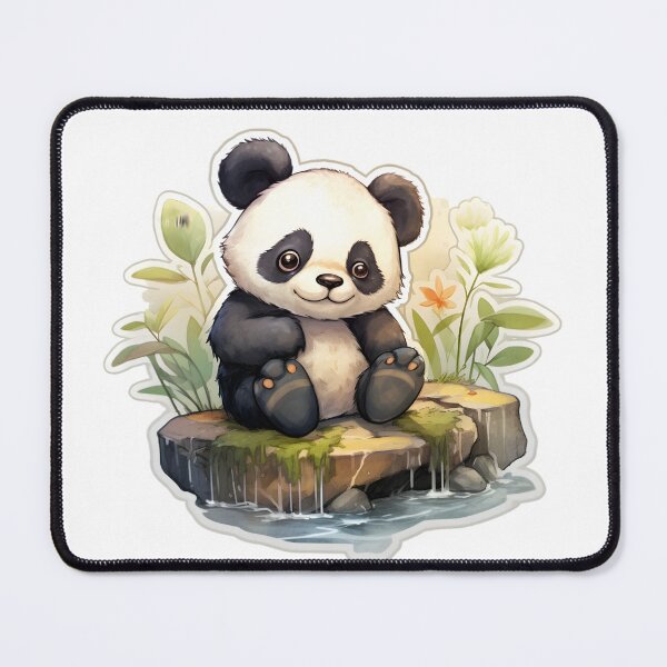 Item preview, Cuddly Panda - An adorable sticker in a watercolor style designed and sold by Jackflash2023.