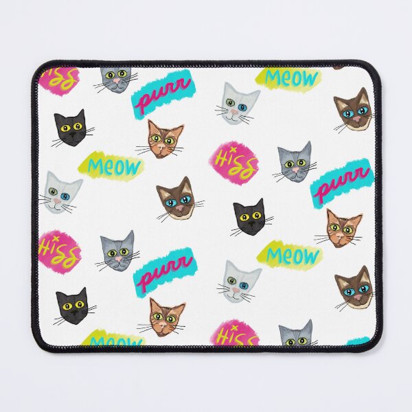 Artikelvorschau, Happy Cat Heads Redux - Mit Text entworfen und verkauft von JillPillDesign.