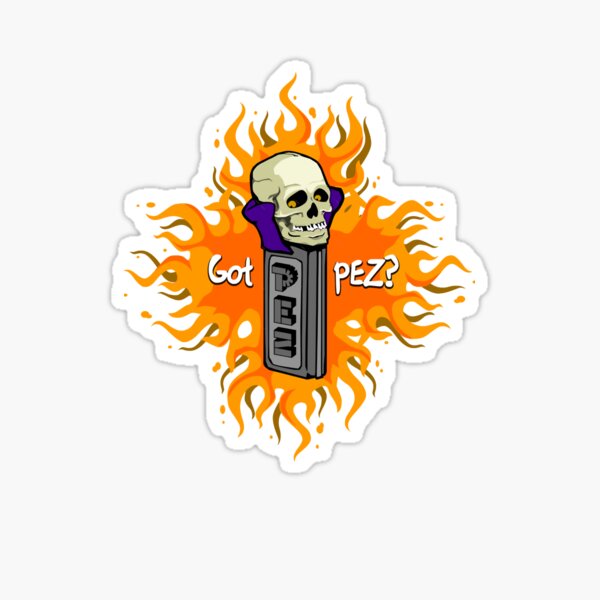 Vista previa del artículo con la obra «Tengo PEZ Skull on Fire», diseñado y vendido por sani-gilk.