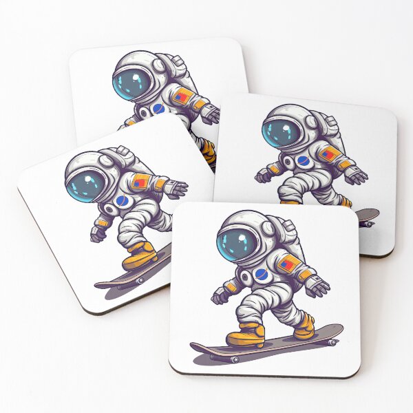 Item preview, Cute Astronaut Play Skateboard 3 designed and sold by eyestetix.