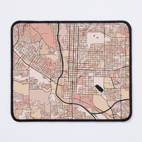Item preview, Colorado Springs Map Pattern in Soft Pink Pastels designed and sold by PatternMaps.