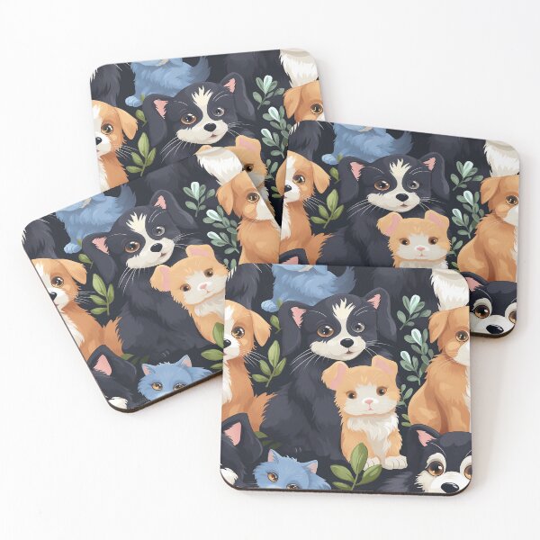 Item preview, Animal Friends Cute and endearing puppy and kittens 9 designed and sold by Tem‑Tip of pen.