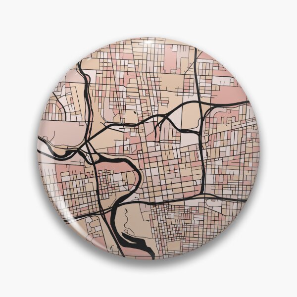 Item preview, Columbus Map Pattern in Soft Pink Pastels designed and sold by PatternMaps.