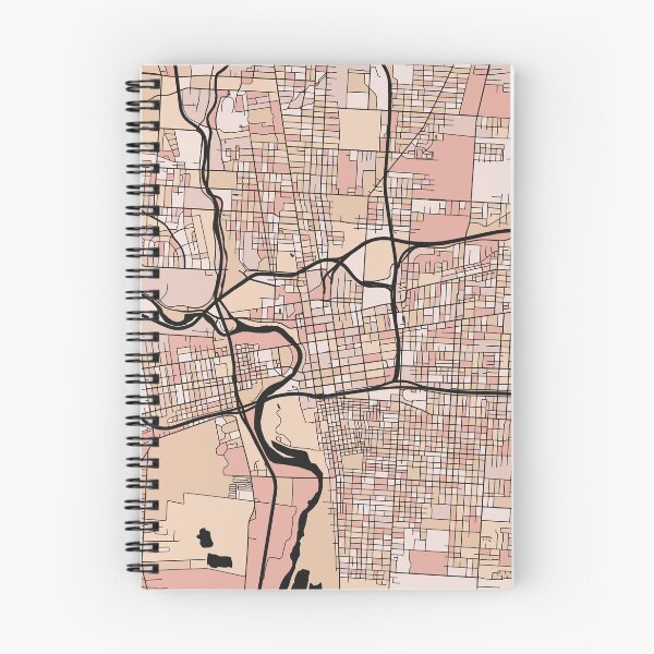Item preview, Columbus Map Pattern in Soft Pink Pastels designed and sold by PatternMaps.