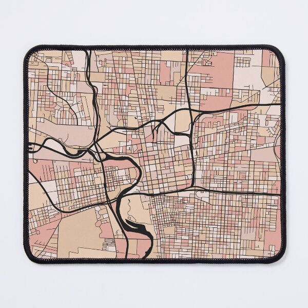 Item preview, Columbus Map Pattern in Soft Pink Pastels designed and sold by PatternMaps.