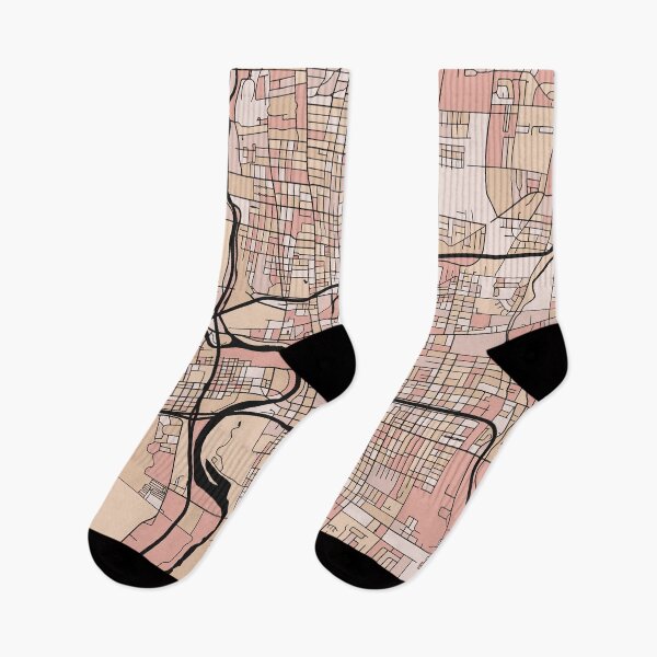 Item preview, Columbus Map Pattern in Soft Pink Pastels designed and sold by PatternMaps.