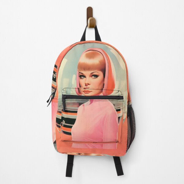 Item preview, Futuristic sci-fi woman in retro vintage ad style designed and sold by GoldenTimesCafe.