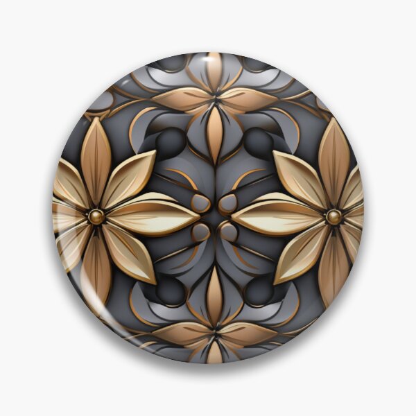 Item preview, Colorful fantasy pattern white gold copper black ornaments metallic 3D designed and sold by G-M-Designs.