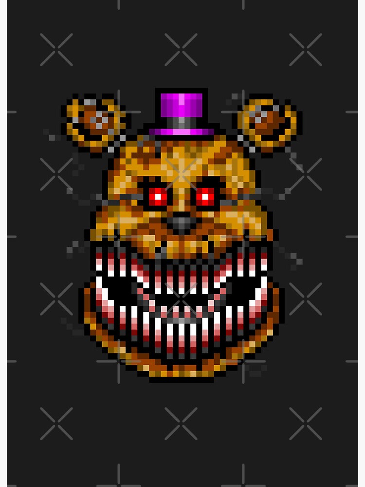 Nightmare fredbear pixel art