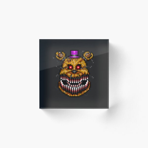 Nightmare fredbear v2 pixel art