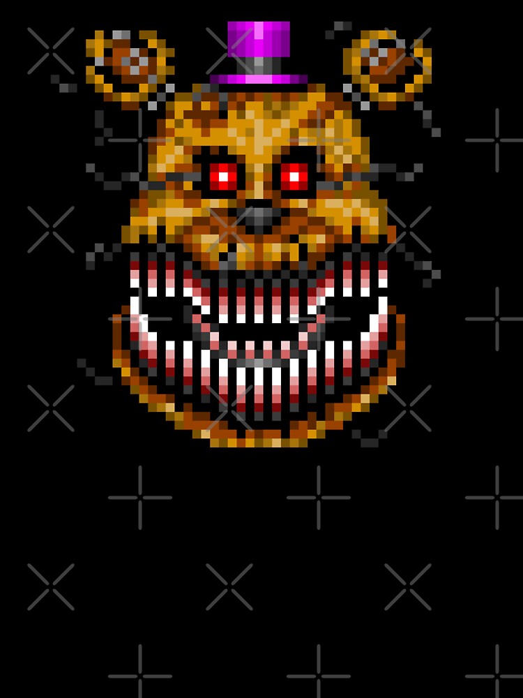 Five Nights at Freddys 4 - Nightmare Fredbear - Pixel art Art