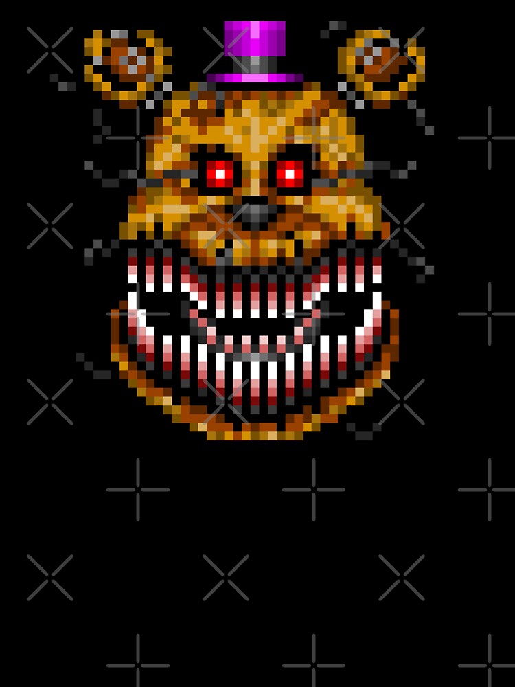 Nightmare fredbear pixel art