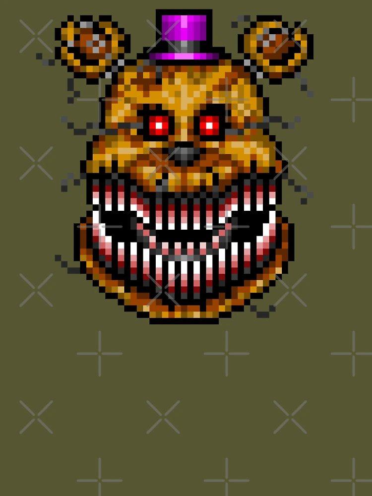 Nightmare fredbear pixel art