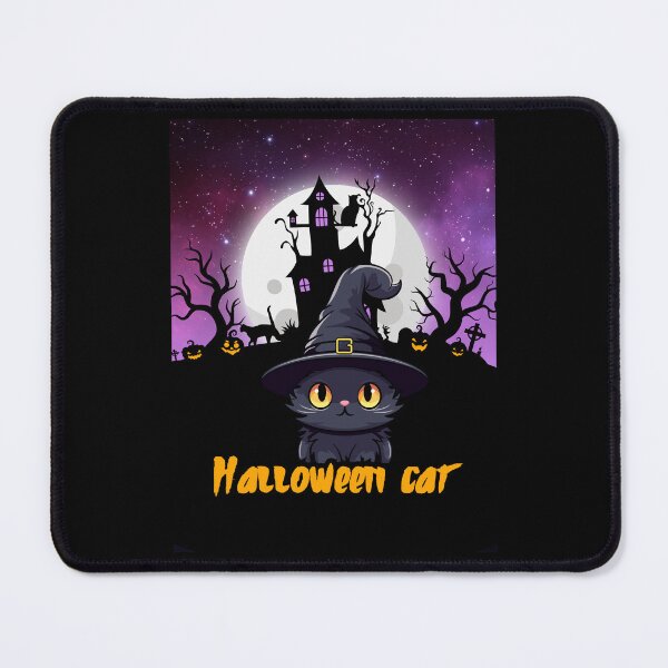 Item preview, Halloween Witchcat with hat designed and sold by CuteCatsCoffee.