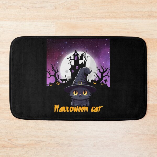 Item preview, Halloween Witchcat with hat designed and sold by CuteCatsCoffee.
