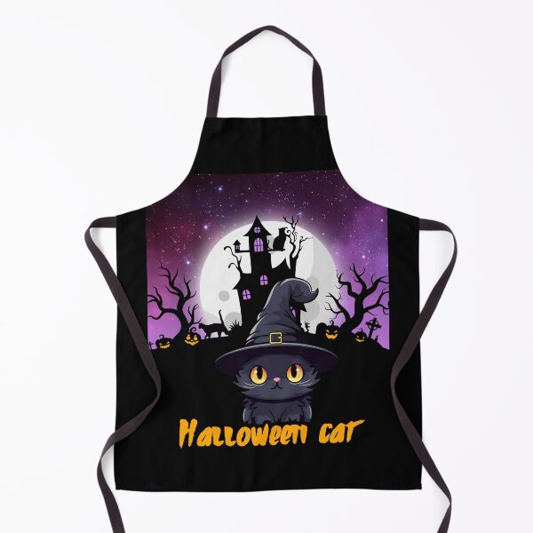 Item preview, Halloween Witchcat with hat designed and sold by CuteCatsCoffee.