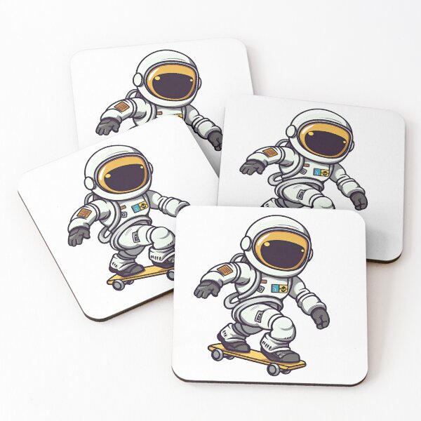 Item preview, Cute Astronaut Play Skateboard 4 designed and sold by eyestetix.