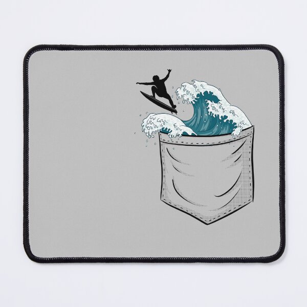 Item preview, Japanese Wave in Pocket | Air Snap Shortboard Surfer designed and sold by Skizzenmonster.