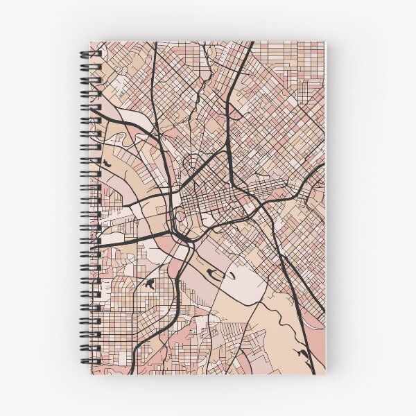 Item preview, Patrón de mapa de Dallas en pasteles de color rosa suave designed and sold by PatternMaps.