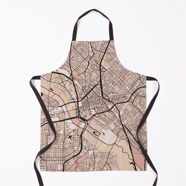 Aperçu de l'œuvre Modèle de carte de Dallas dans des pastels roses tendres créée et vendue par PatternMaps.