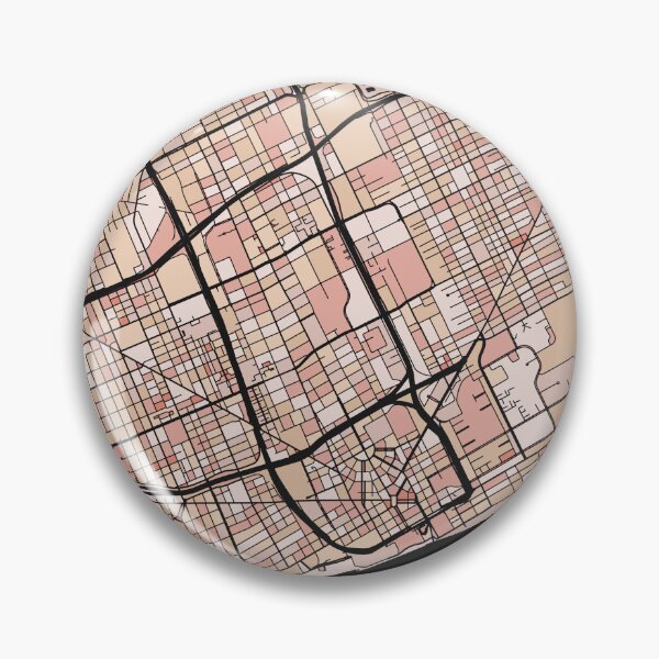 Artikelvorschau, Detroit-Kartenmuster in zartrosa Pastelltönen entworfen und verkauft von PatternMaps.