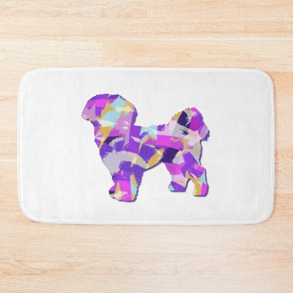 Item preview, Shih Tzu Dog Silhouette Purple Pink Yellow Blue Design designed and sold by AMSonArt.