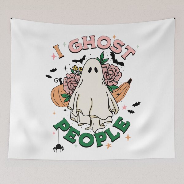 Item preview, Ghost people funny halloween gift flowers pumpkins bats designed and sold by Mars Babe.