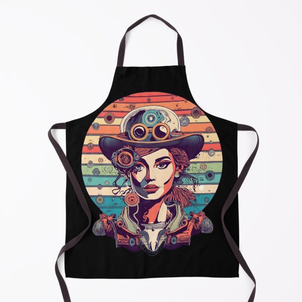 Artikelvorschau, Steampunk-Frau - Retro-Sonnenuntergang - Steampunk-Kunst entworfen und verkauft von Chaotic Joy.