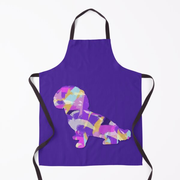 Item preview, Shihpoo Dog Silhouette Purple Pink Yellow Blue Design designed and sold by AMSonArt.