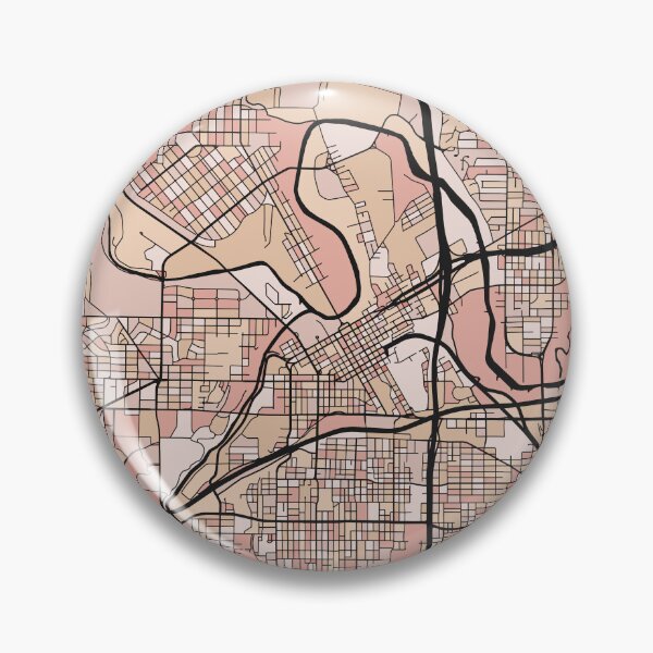 Item preview, Fort Worth Map Pattern in Soft Pink Pastels designed and sold by PatternMaps.