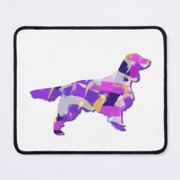 Item preview, Springer Spaniel Dog Silhouette Purple Pink Yellow Blue Design designed and sold by AMSonArt.