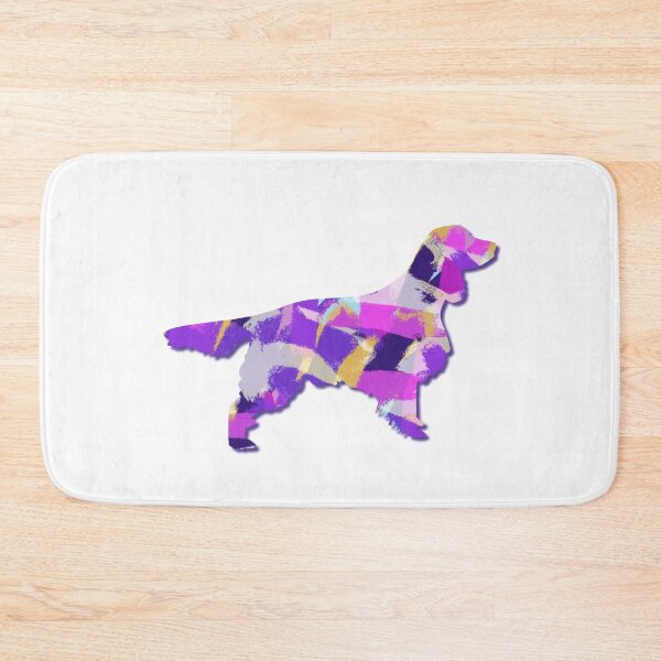 Item preview, Springer Spaniel Dog Silhouette Purple Pink Yellow Blue Design designed and sold by AMSonArt.