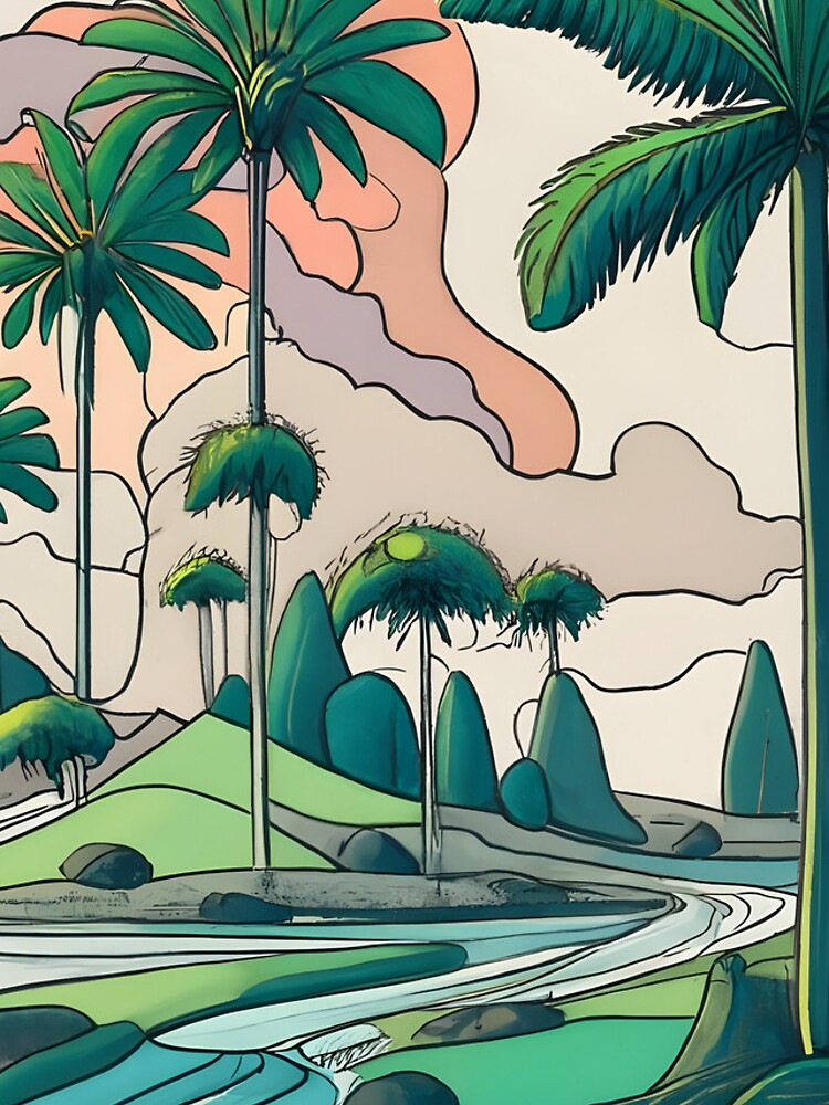 Thumbnail 5 of 5, iPhone Case, Palm Landscape Ink Drawing designed and sold by Patricks-Art.