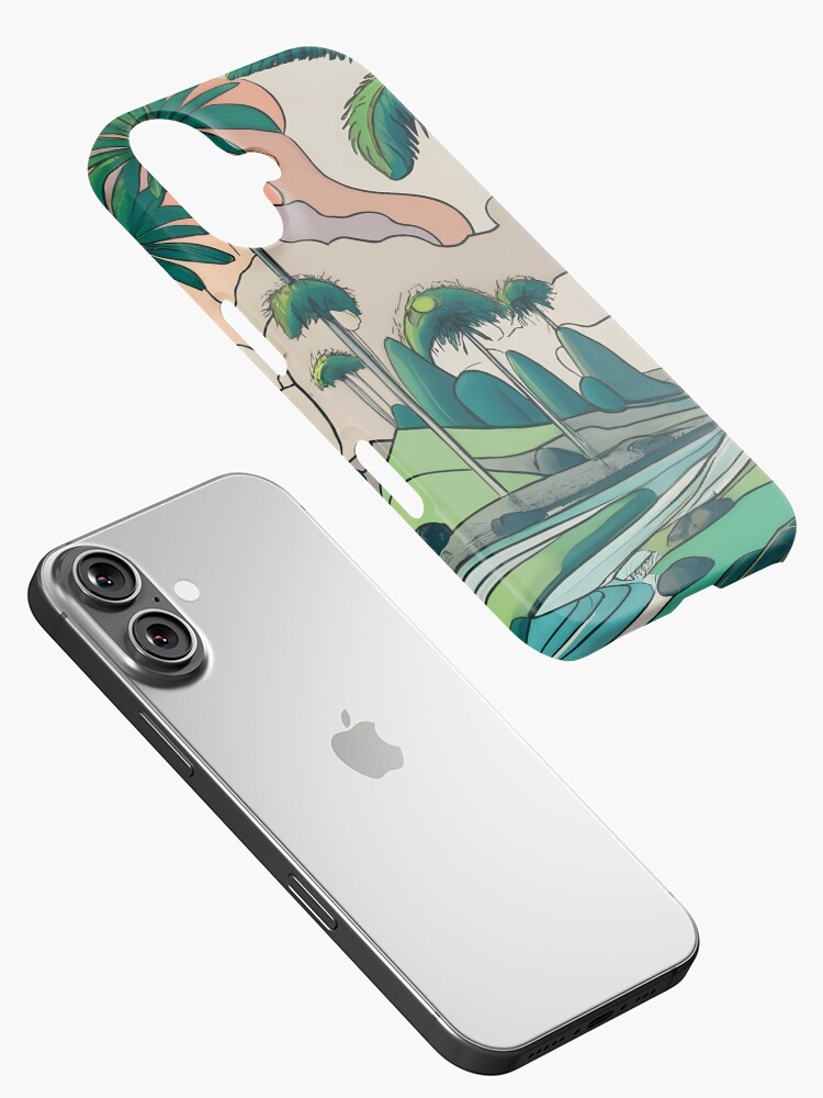 Thumbnail 2 of 4, iPhone Case, Palm Landscape Ink Drawing designed and sold by Patricks-Art.