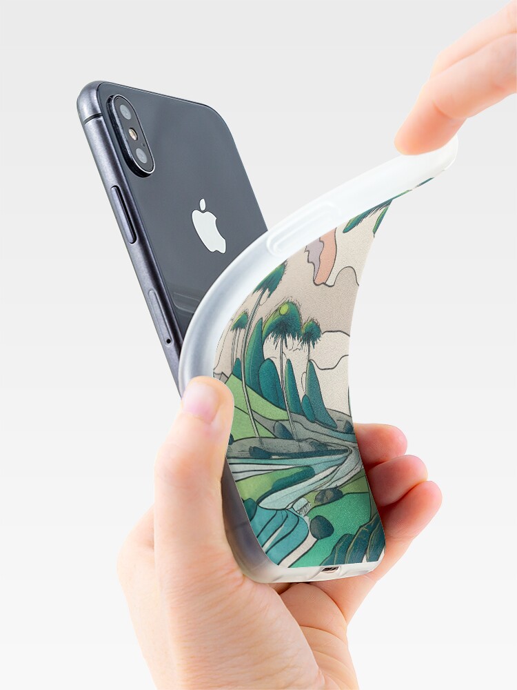 Thumbnail 4 of 5, iPhone Case, Palm Landscape Ink Drawing designed and sold by Patricks-Art.