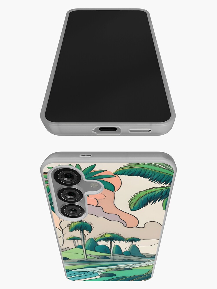 Thumbnail 3 of 4, Samsung Galaxy Phone Case, Palm Landscape Ink Drawing designed and sold by Patricks-Art.