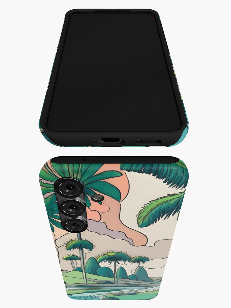 Thumbnail 3 of 4, Samsung Galaxy Phone Case, Palm Landscape Ink Drawing designed and sold by Patricks-Art.