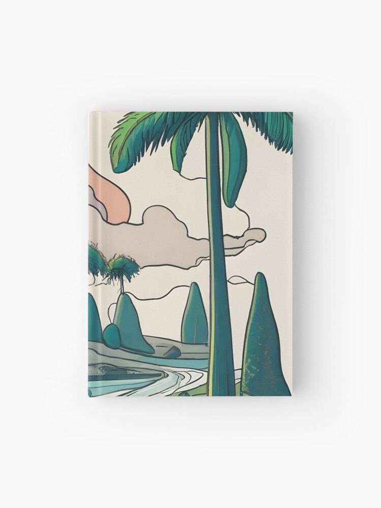Thumbnail 1 of 3, Journal, Palm Landscape Ink Drawing designed and sold by Patricks-Art.