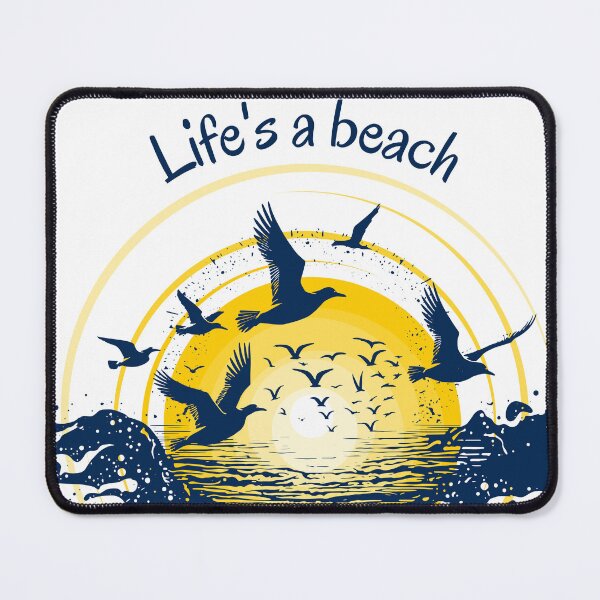 Item preview, Life is a beach with flying birds on sunset designed and sold by drsaver.