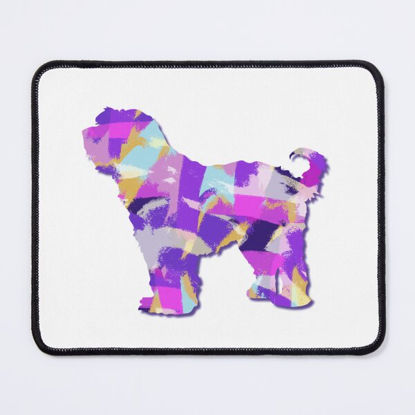 Item preview, Tibetan Terrier Dog Silhouette Purple Pink Yellow Blue Design designed and sold by AMSonArt.