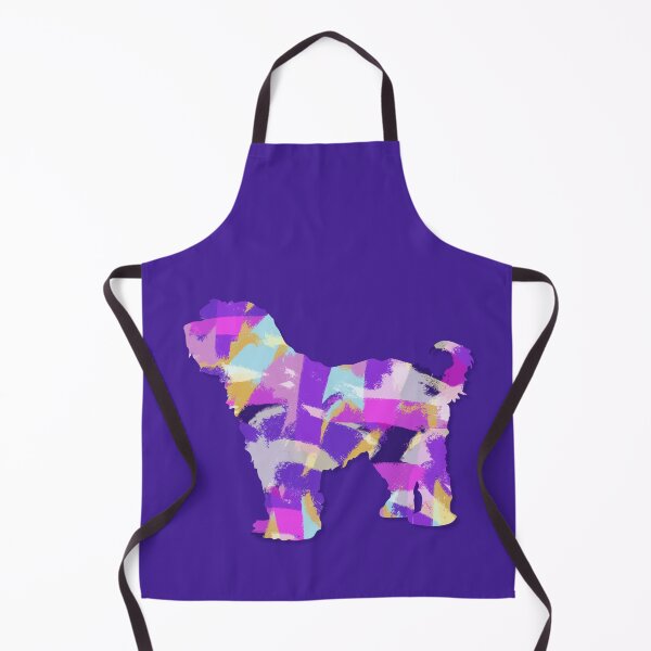 Item preview, Tibetan Terrier Dog Silhouette Purple Pink Yellow Blue Design designed and sold by AMSonArt.