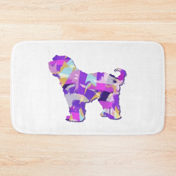 Item preview, Tibetan Terrier Dog Silhouette Purple Pink Yellow Blue Design designed and sold by AMSonArt.