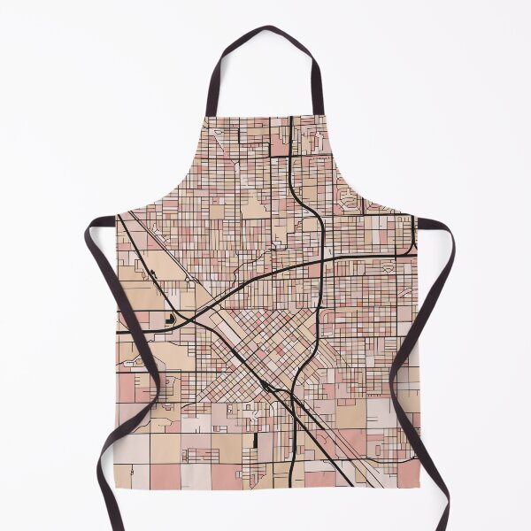 Item preview, Fresno Map Pattern in Soft Pink Pastels designed and sold by PatternMaps.