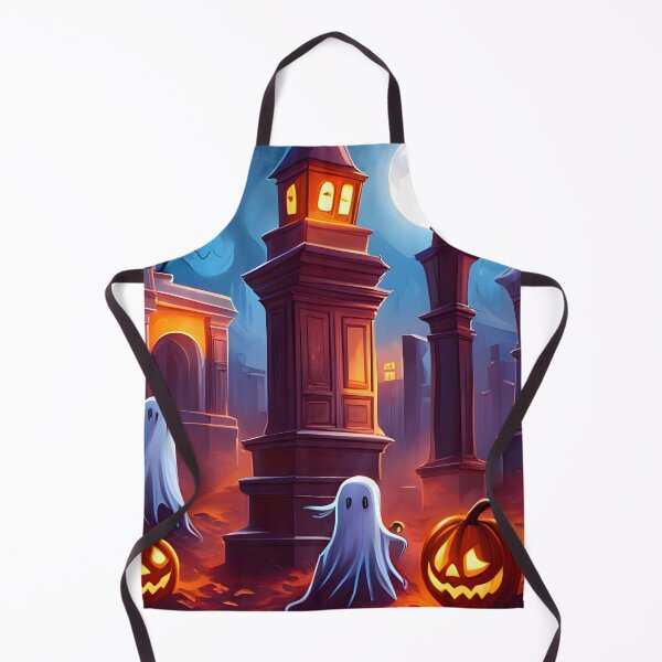 Item preview, Happy Halloween ghosts at the cemetery designed and sold by HofTao.