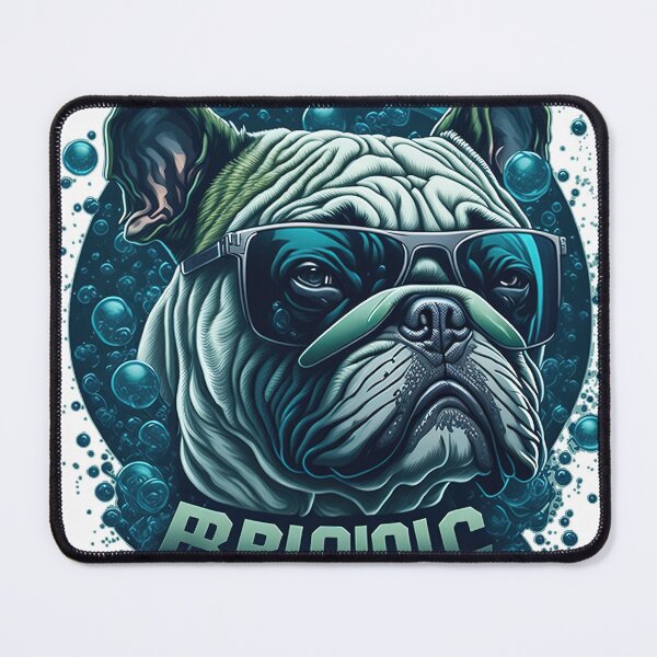 Item preview, Bulldog wears glasses so cool you'll have to take a second look. designed and sold by Natcharee.
