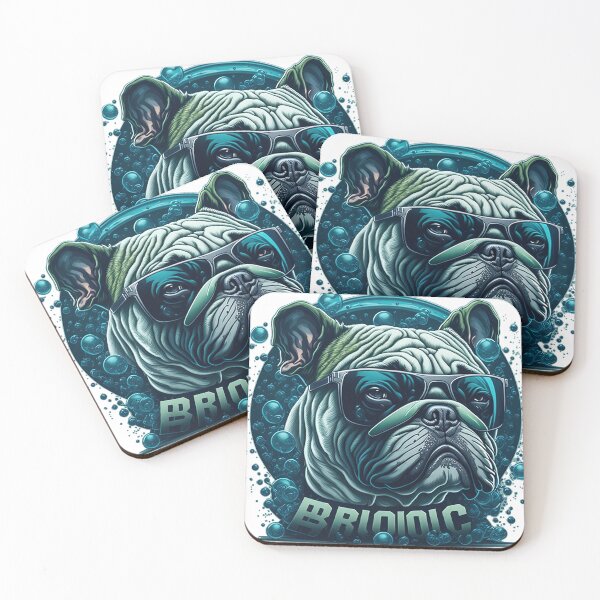 Item preview, Bulldog wears glasses so cool you'll have to take a second look. designed and sold by Natcharee.